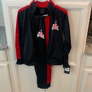 Jordan Big Boy Classics Tricot Full Zip Jacket & Jogger Pants, Medium 10/12